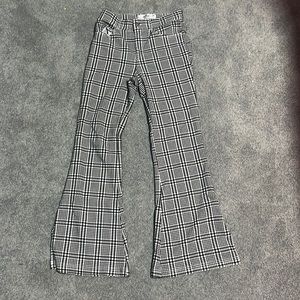 Hollister plaid flare pants size s